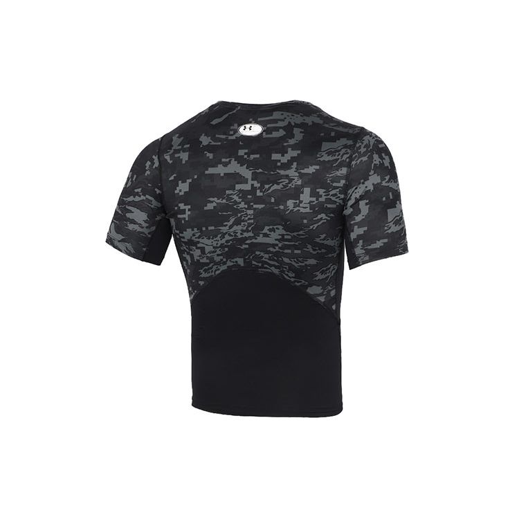 Under Armour Logo Printed Round Neck Short Sleeve T-Shirt Men Tops Black-Camouflage 1361519-001