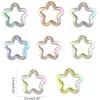 5Pieces 31mm Small Star Shape Pendant with Hole Crystal Star  Loose Beads for Jewelry Making DIY Crfat Muitcolor Beads