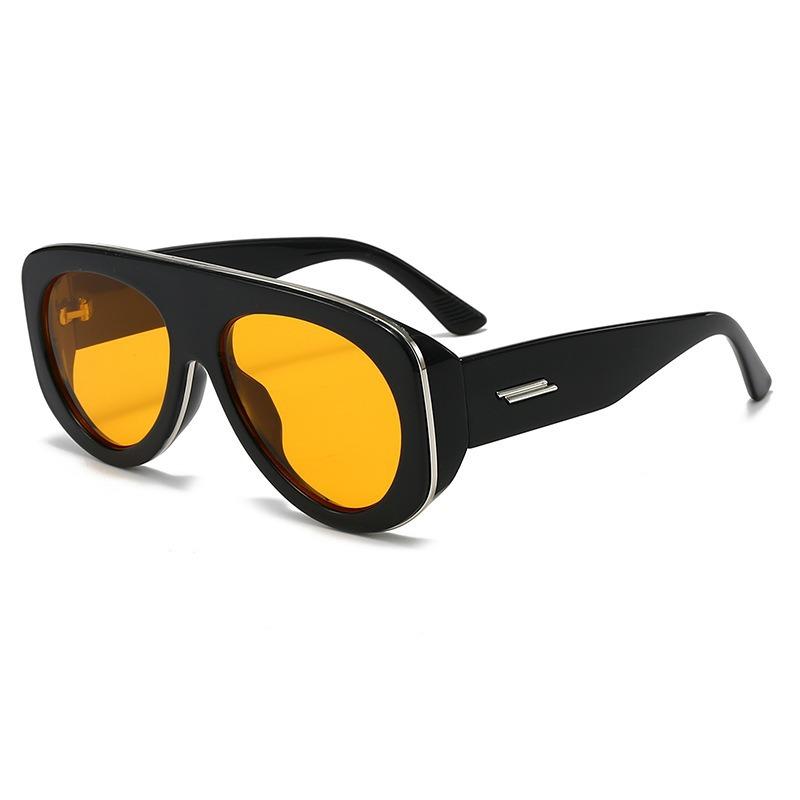 

Fashion Oversized Pilot Shield Sunglasses Women Luxury Brand Vintage Y2K Punk Sun Glasses for Ladies Trendy Outdoor Eyewear оранжевый