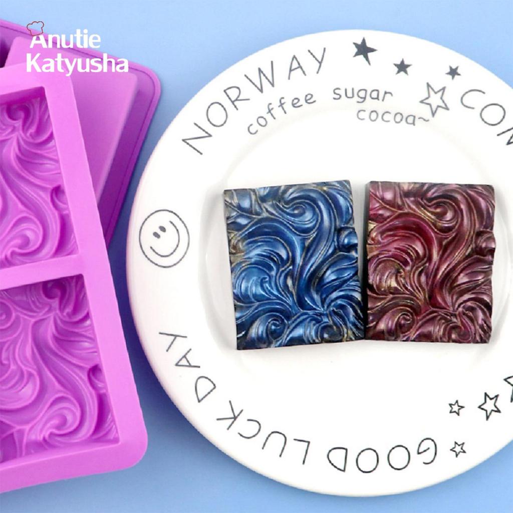 4-cavity Wavy Flower Silicone Handmade Soap Mold Cake Mold DIY Aromatherapy Plaster Mold Essential Oil Soap Mold