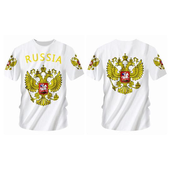 Забавная летняя повседневная футболка с 3d принтом российского флага для мужчин и женщин — фото 8