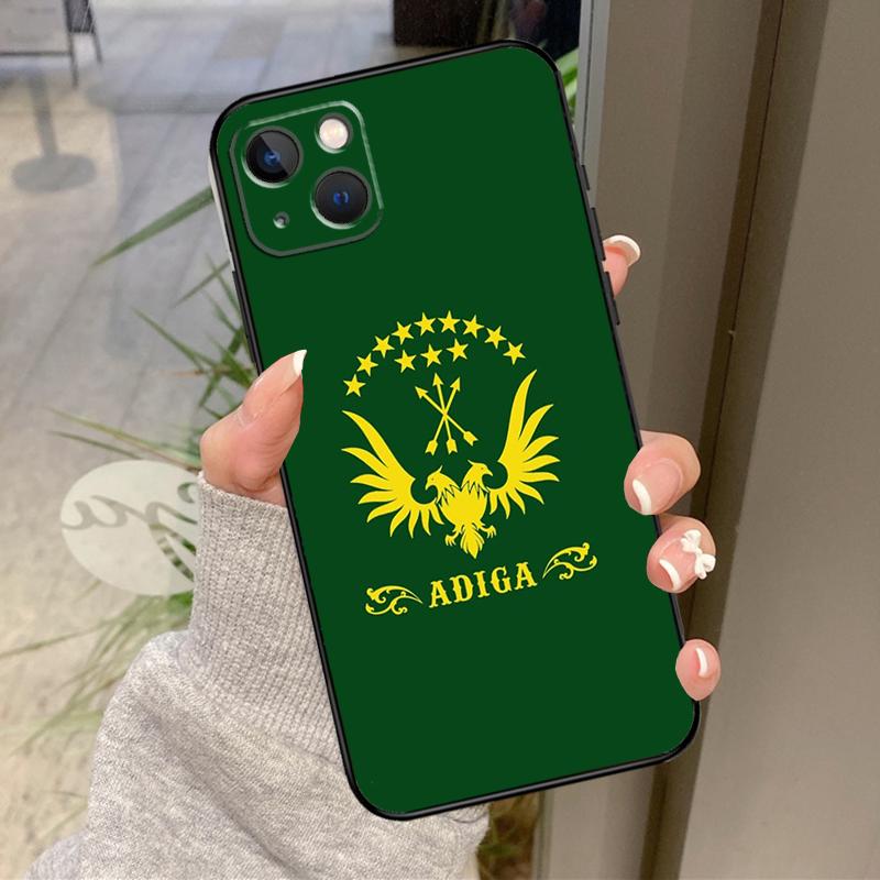 

Adygea Circassian Flag Case For iPhone 16 Pro Max 15 14 12 11 13 17 Pro Max Plus 12 13 Mini 16e 17 Air Back Cover iPhone 12