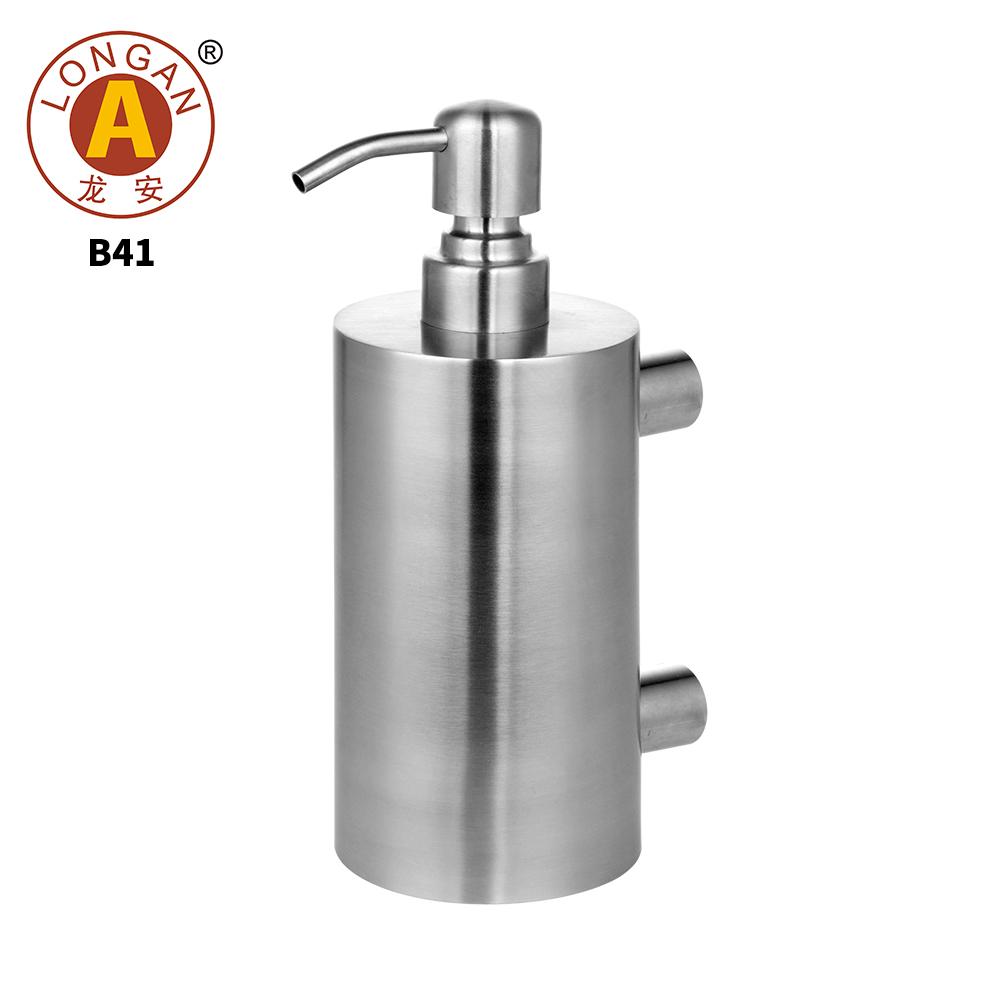 Empty Hotel Soap Refillable Bottle 500 ml 304 SS Matte Black Liquid Foam Soap Pump Wall Mounted Bottle Dispenser