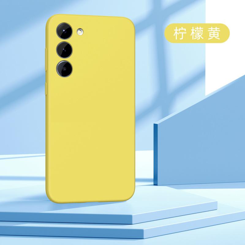 Applicable To Samsung S26Ultra Liquid Silicone Mobile Phone Case S25 Solid Color Skin Feeling S24 All-inclusive Anti-drop Protection