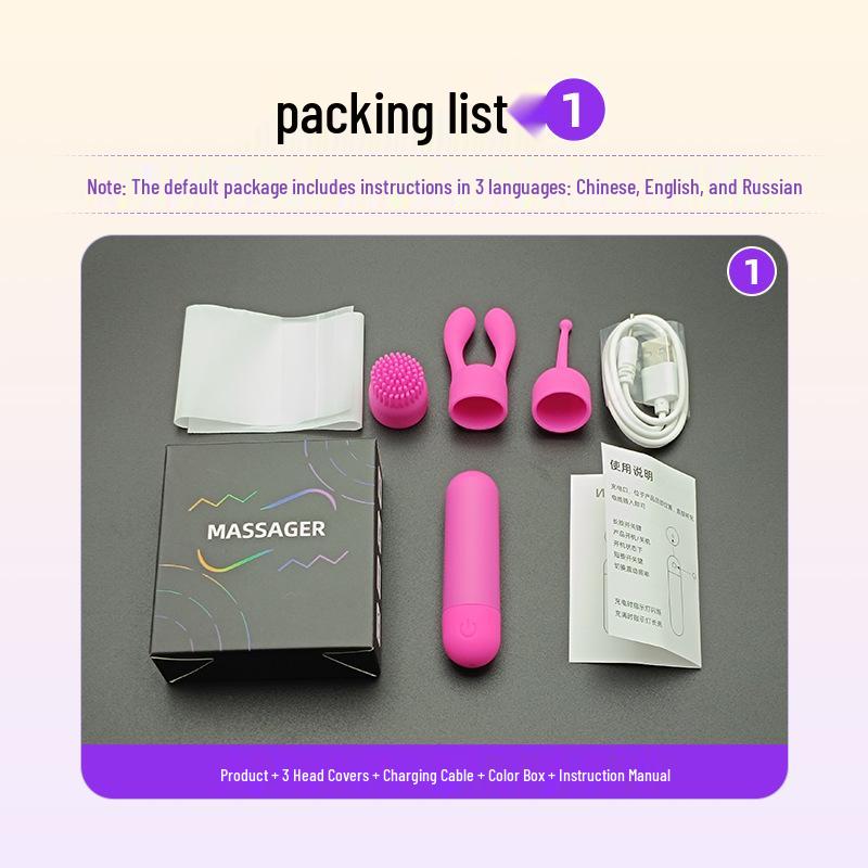 Women's Mini Vibrator with 3 Unique Heads - Available in Multiple Colors
