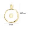 1 Piece Brass Concise Brass Moon Lighting Charms For Jewelry Making 18K Real Gold Plated Irregular Pentagram Star Enamel Pendant