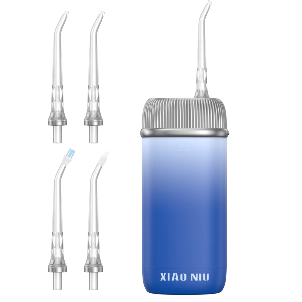 

XIAONIU Портативный ирригатор для полости рта Waterpik IPX8 Водонепроницаемый 180 мл Большая емкость 4 режима переключения Магнитная зарядка Японская инструкция в комплекте синий