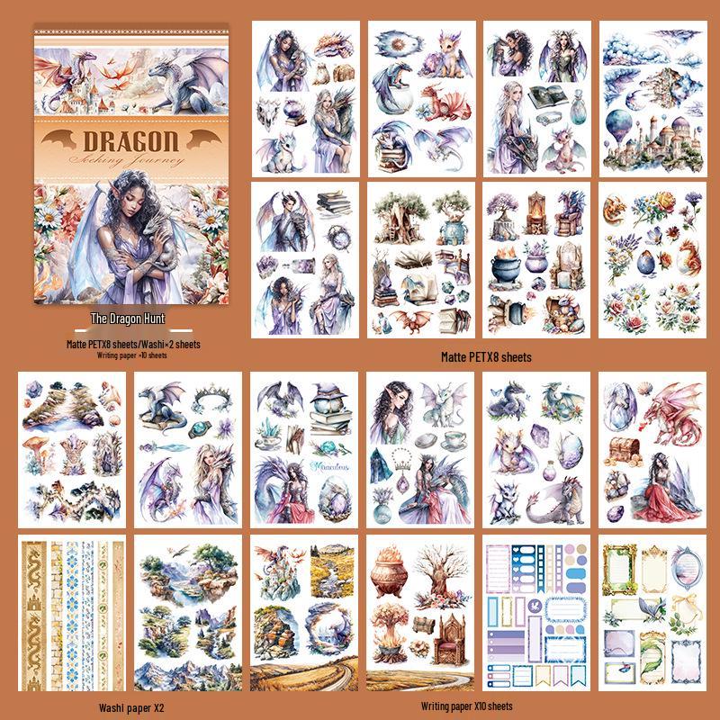 Europäische Retro Weihnachts-Cartoon-Sticker: Ausgestanzte Charaktere zur Tagebuchdekoration und für Festivalthemen