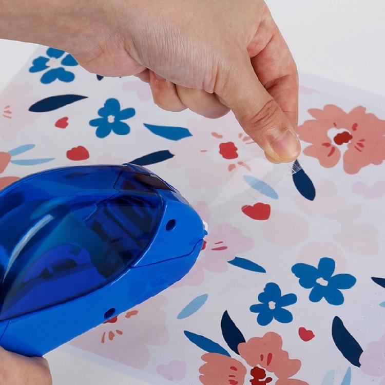 Automatic Tape Dispenser with 2Rolls of 12mm Tapes for Carton Box Sealing Ergonomic Handheld Tape Cutter for Shipping