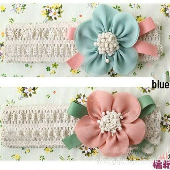 Koreanischer Chiffon Blume Spitze Baby Stirnband Perücke Haaraccessoire