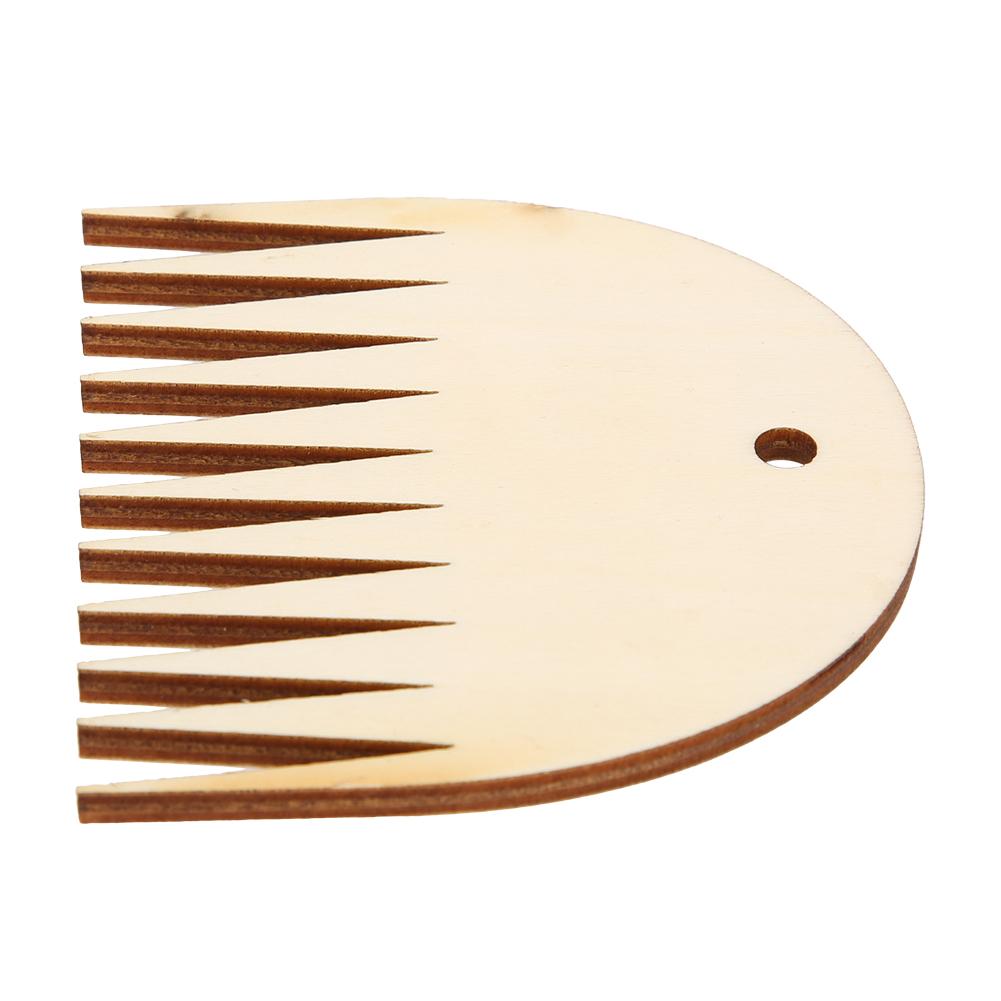 11 Teeth Wooden Weaving Comb Tapestry Weaving Loom Comb Tool DIY Braided Accessories