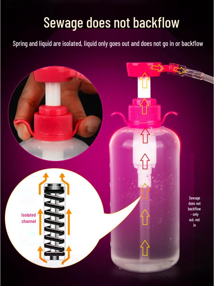 Unisex Personal Bidet: Pressurized Rear & Front Cleaning, Manual Enema Bottle