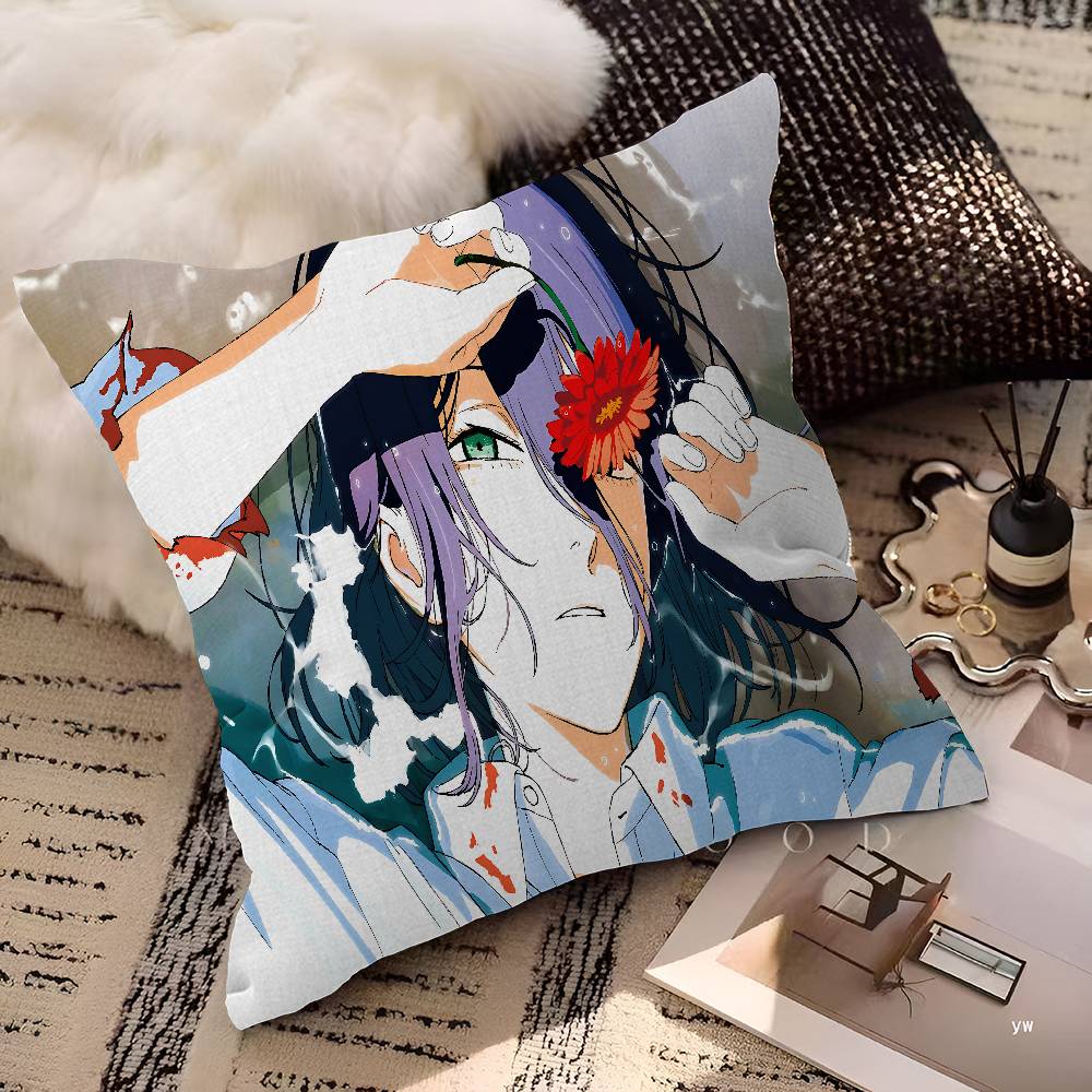 C-Chainsaw Man Movie R-Reze Arc Maple Design Cushion Cover Happy Autumn Harvest Decor Holiday Decorati Pillow Cover