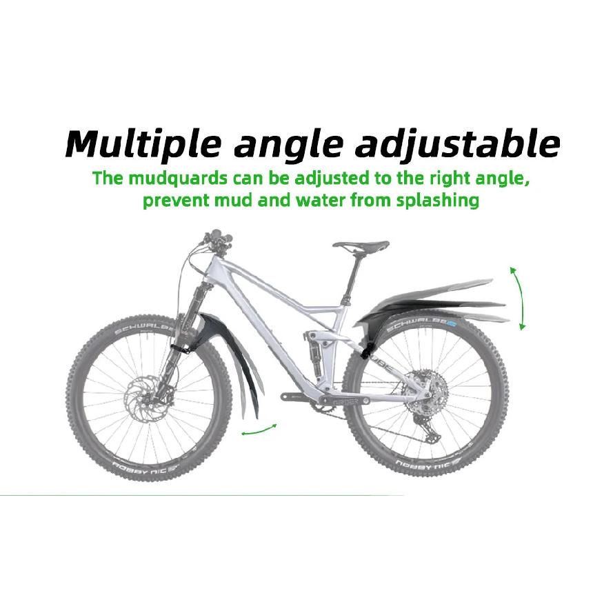 Parafango MTB RBRL a sgancio rapido Allargato Parafango Bici 24-29 Pollici Parafango Durevole per Bicicletta Protezione per Ruota Anteriore Posteriore Bicicletta