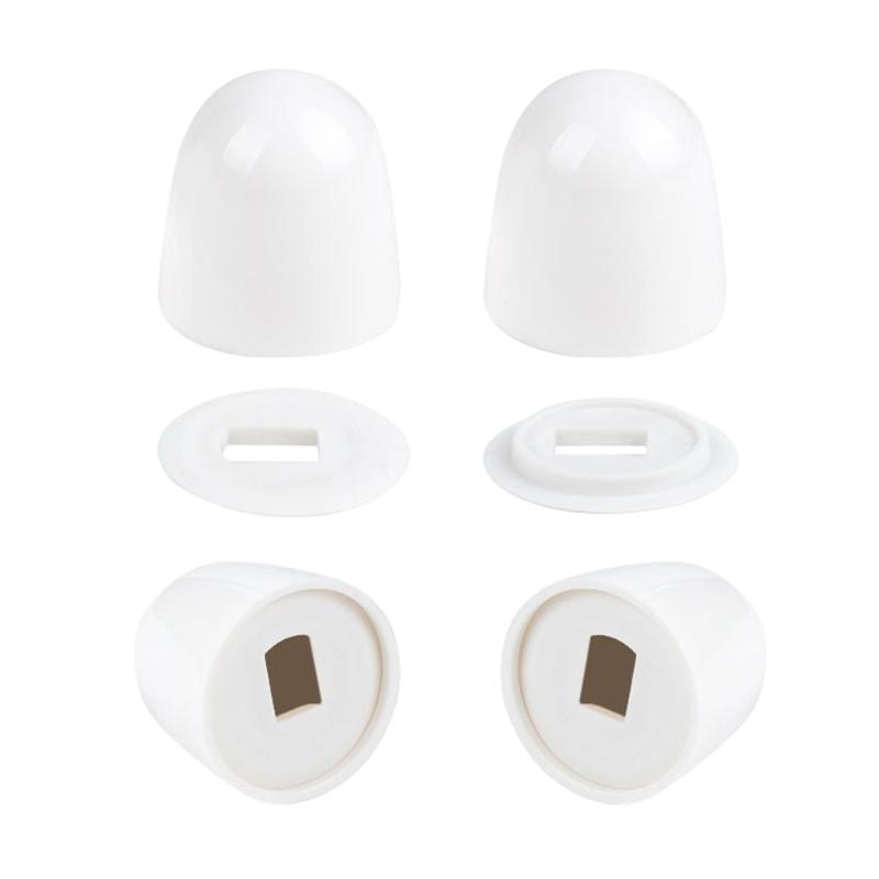 1Set Universal Plastic Toilet Bolt Covers Toilet Bowl Push-On Bolt Screw Caps Toilet Decoration For Home Bathroom Accessories