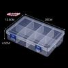 M-Multifunctional Box Case 20*13.5*4.5cm Large 8 Grids Plastic Storage Box Screw Electronic Component Transparent Organizer Box