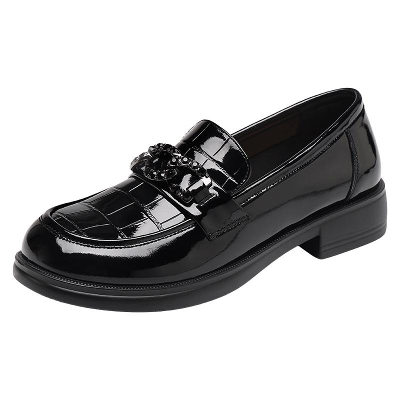 Red Dragonfly WTB353431 Women s Patent Leather Loafers 38 чёрный
