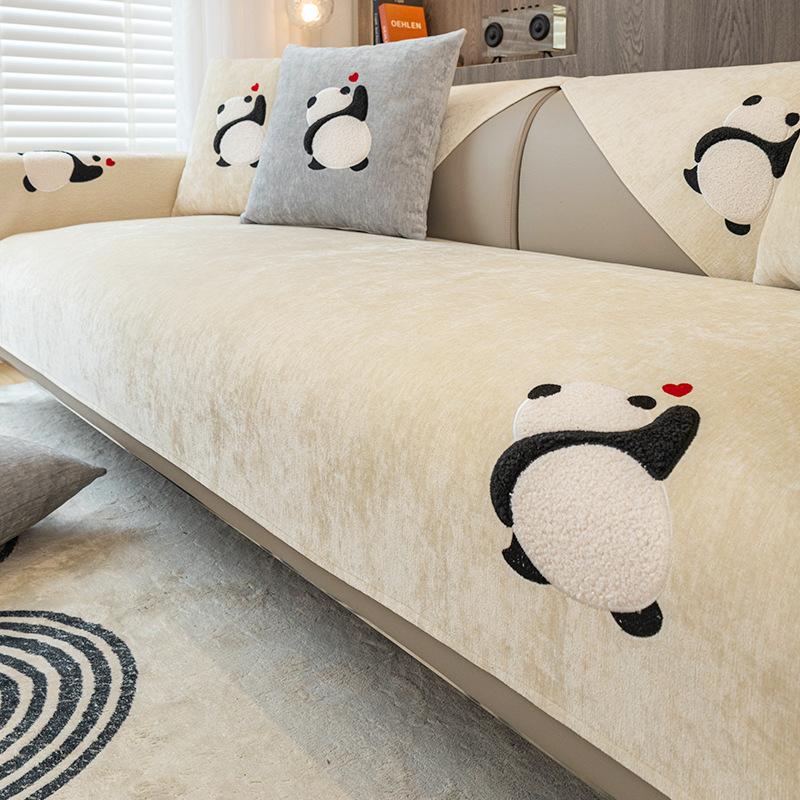 Chenille Sofa Cushion for All Seasons, Backrest Cover, Non-slip Simple Sofa Cover, All-inclusive High-end Cushion