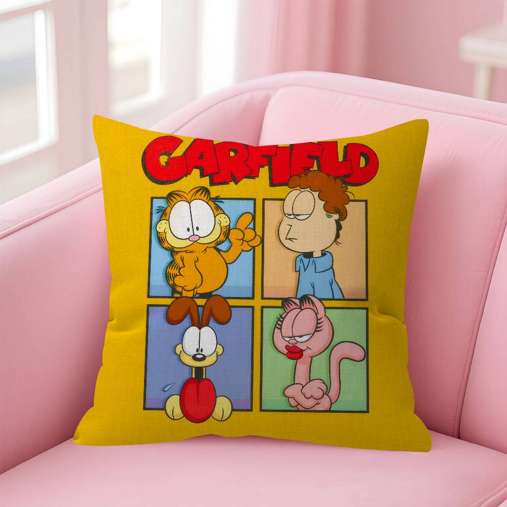 Cute Anime GGarfieldSs Cat Cushion Cover Pillowcase Upholstery Sofa Throw Pillow Home Decor Pillowcas
