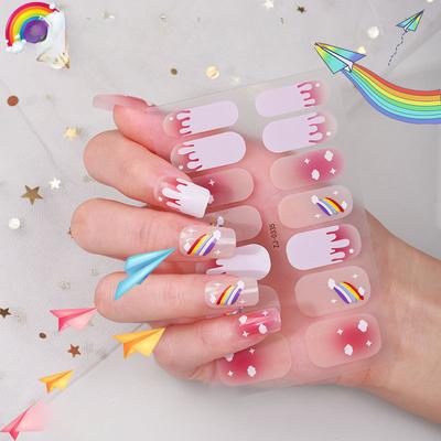 Neue French Manicure Sticker mit eistransparenten japanischen Cartoon-Nagelstickern und süßer Nagellackfolie