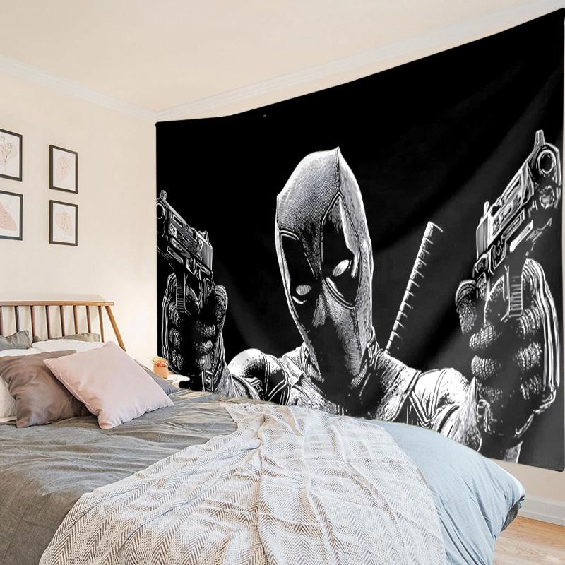 Dead-pool Printed Tapestry, Unique Design Tapestry, Wall Decor for Bedroom,Livingroom, Playroom,Heartwarming Fan Holiday Gifts