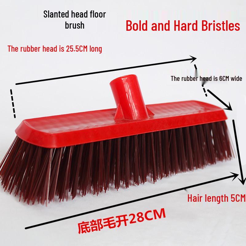 Durable Long-Handle Bathroom Corner Brush with Hard Bristles for Tile and Floor Cleaning