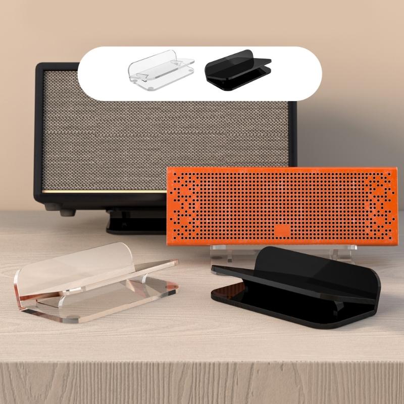 Strong Acrylic Tilting Speaker Stand Universal Desktop Base with Not Slip Design Simple Installs for Multiple Speakers