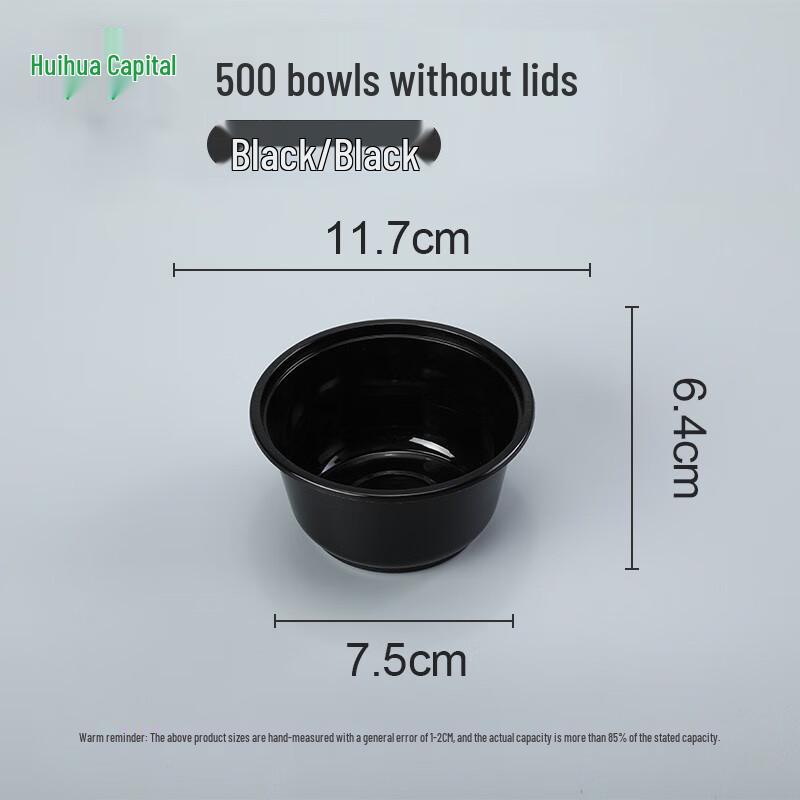 HUIHUADU Thickened Disposable Round Plastic Takeout Containers