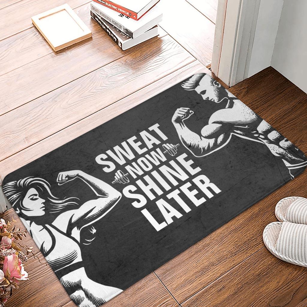 Eat Sleep Train Repeat Fitness Motivational Doormat Non-Slip Entrance Kitchen Bath Floor Door Mats Garden Carpet Rug