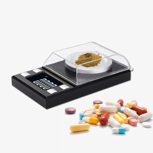 (0.001g-100g) Digital Mg Jewelry Scale with 100g/0.001g Fill, High-Precision Pocket Scale, Tare and PCS Functions, LCD Display with Calibration Weight