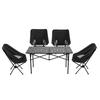 Camping Table Chair Set, Folding Portable Outdoor Table Chair, Fishing BBQ Hiking Folding Stool Table Set with Large Storage Organizer and Carrying