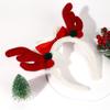 Festival Plush Elk Hairband With Bowknot For Christmas Party And Family Gatherings Comfortable Holiday Hair Accessory
