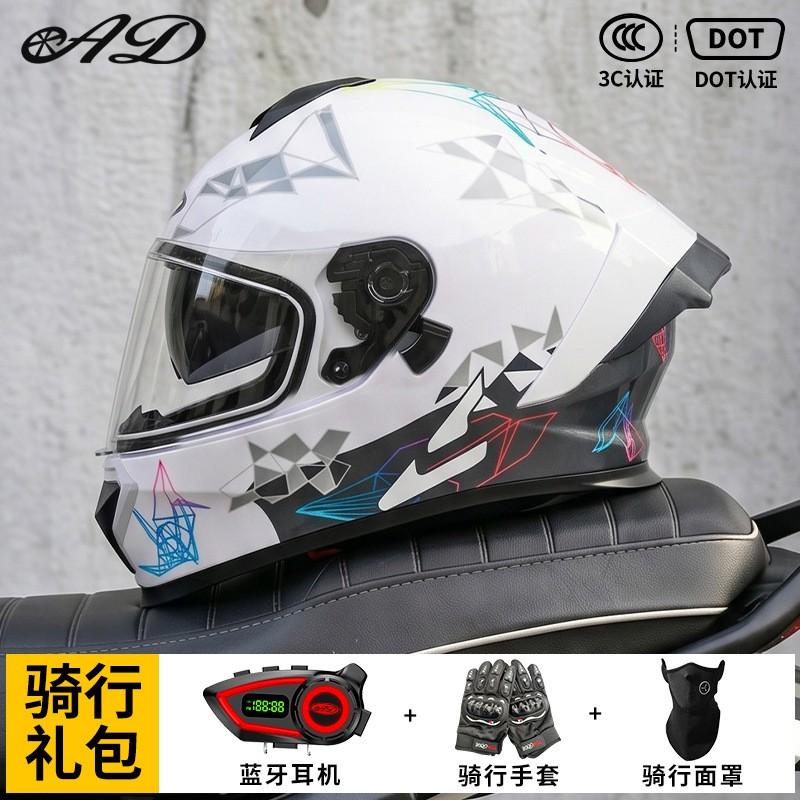 AD Motorcycle Helmets Men Women 3C DOT Certified Full Face Bluetooth Winter All Season