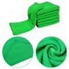 5pcs 25x25cm Green Car Wash Microfiber Towel Plush Cleaning Drying Cloth Car Care Cloth Detailing Polishing
