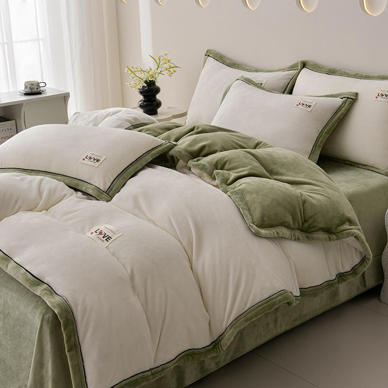 Four-Piece Set Of High-Gram Milk Fleece,4-Pcs Set Of Thickened Milk Fleece,4-Pcs Set Of Maternal And Infant Grade Farley Fleece, Class A