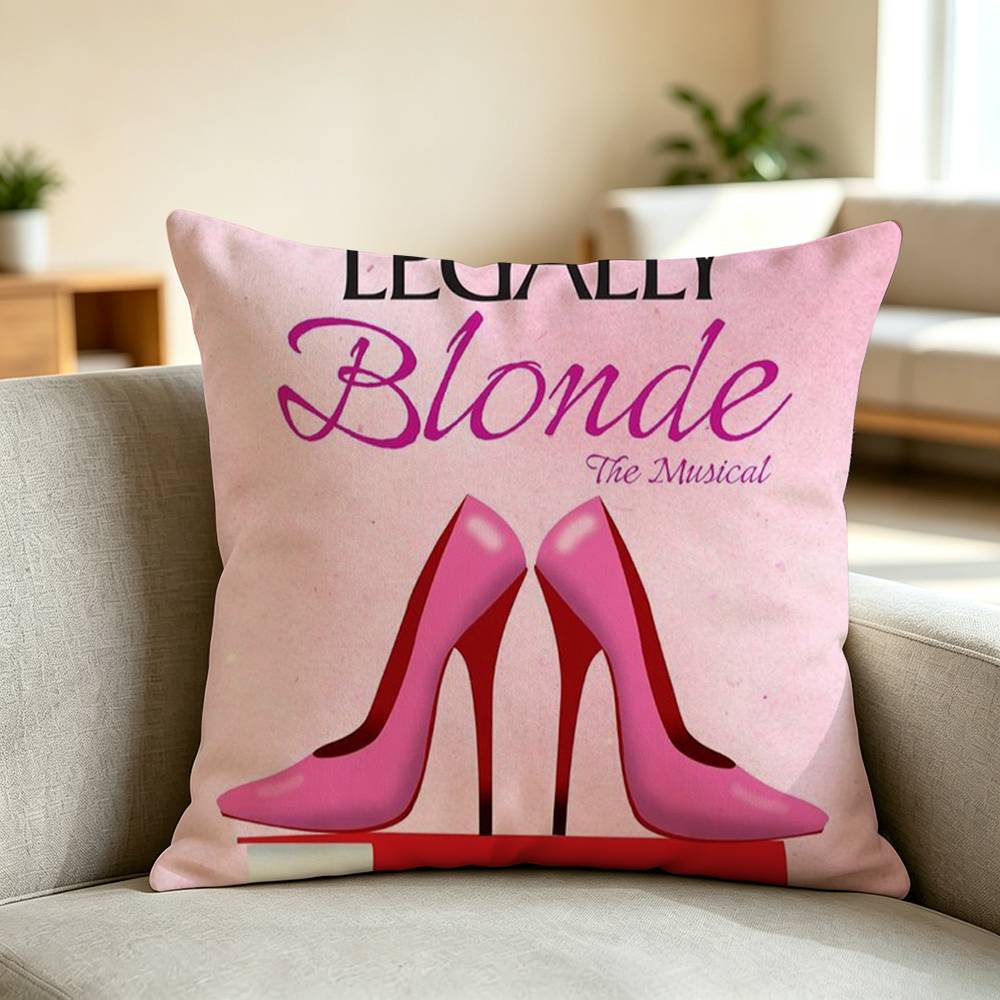 M-Movie Legally Blonde Elle Square Double-Sided printed Pillow Case Bedroom Bedside Pillow Sofa Cushion Cover