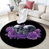 Skull Pattern Round rug,Carpet Rug for Living Room Bedroom Playroom ,Non-slip Floor Mat,Holiday Gifts and Birthday Gifts.