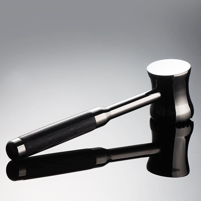 304 Edelstahl schwarzfarbiger Holzgriff Fleischklopfer helles Licht Haushaltsküchenwerkzeuge Steakfleischklopfer