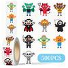 500pcs/roll Cute Halloween Stickers Cartoon Vampire Pumpkin Skeleton Decals Labels for Party Favors Gift Wrapping Crafts
