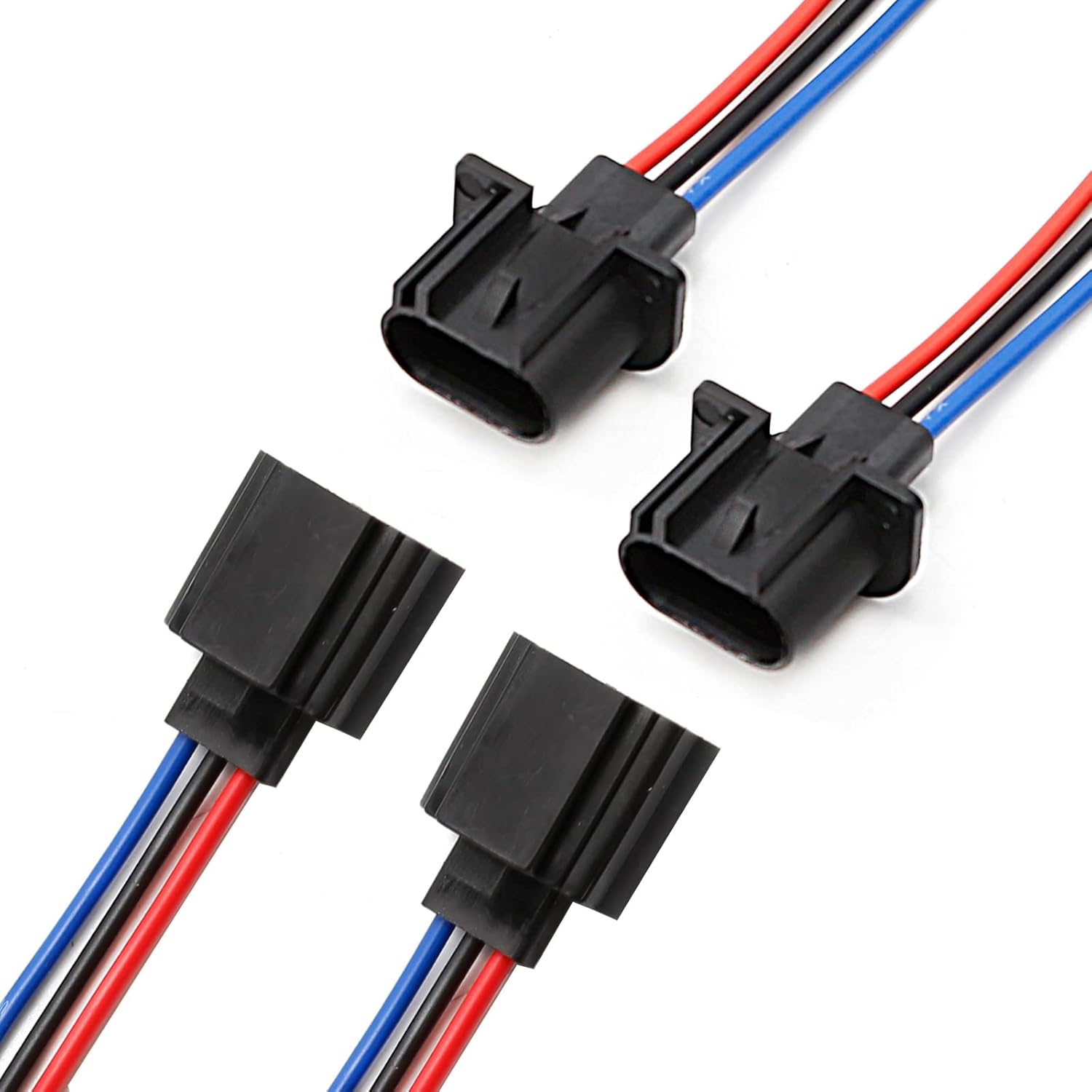 

4Pack H13 9008 Headlight Socket Converter Kit, Headlights Wiring Harness Socket 2XMale & 2XFemale Adapter Connector, Plug and Play Replacement for