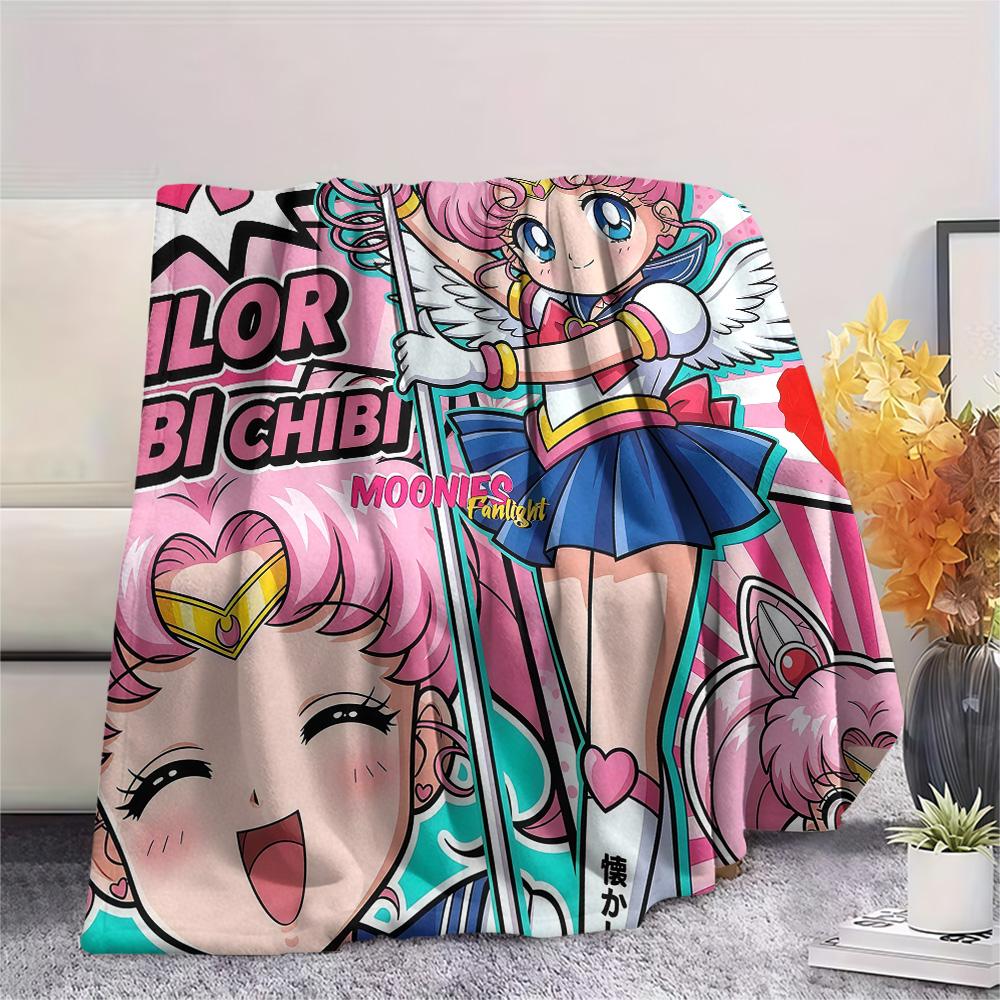 Sailor Moon Flannel Blanket, High Quality Comfortable for All Seasons, Home Decor, Warmth and Comfort