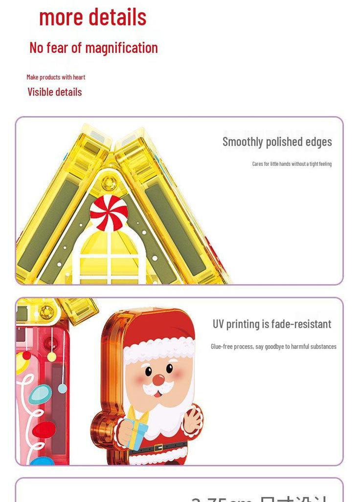 Portable Magnetic Tile Set: Travel-Friendly Educational Toy for Building and Creativity - Christmas Gift