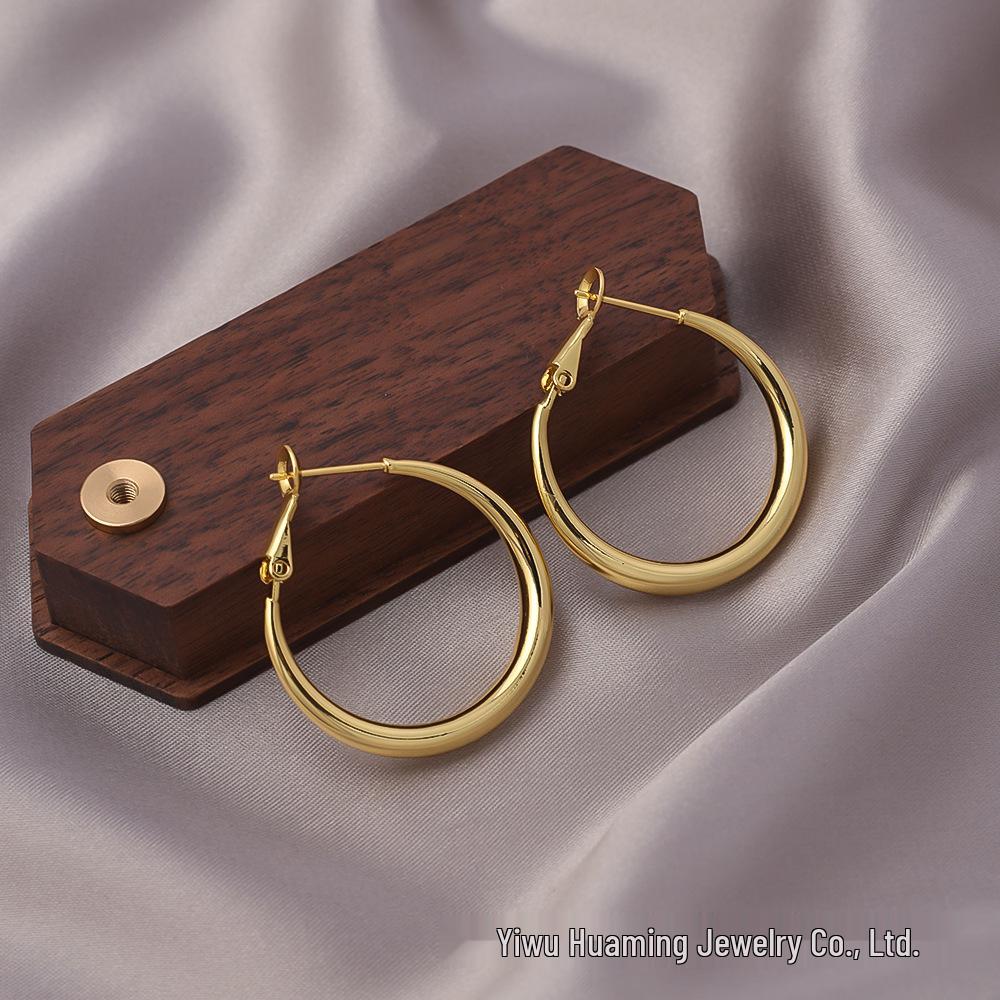 European American Style Luxury Stud Earrings: Elegant Cross-border Niche Hoops, Versatile Celebrity-inspired Accessories