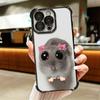 Funny Sad Hamster Meme Plating Phone Case For Iphone 16 17 Pro Max Air 16E 14 15 Plus 12 13 Mini Anti-Fall Airabag Cover