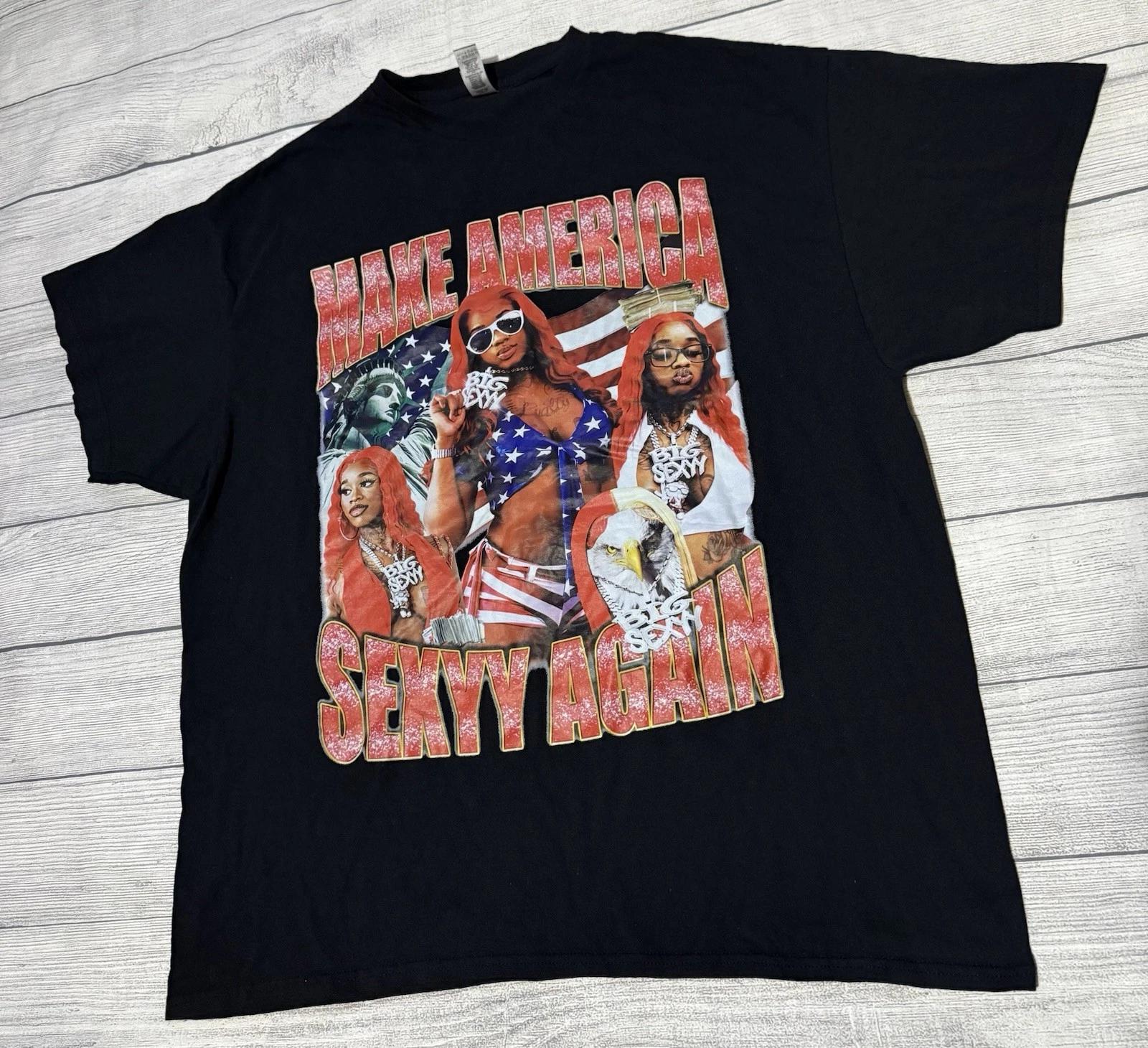 Sexyy Red Graphic T Shirt Make America Sexxy Again Size 2XL Rap Hip Hop L