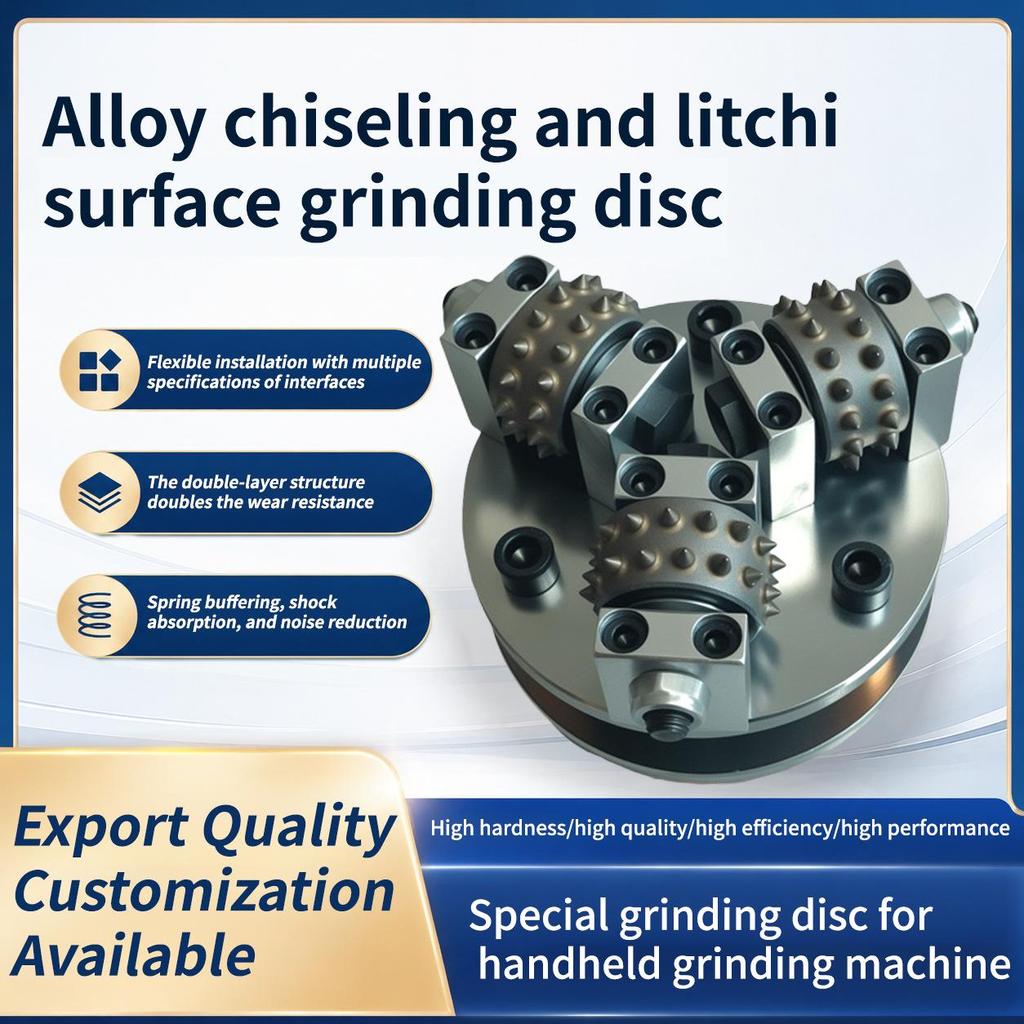Lychee Surface Bush Hammer Wheel, 4" 20-Tooth & 5" 30-Tooth Grinding Disc for Angle Grinders