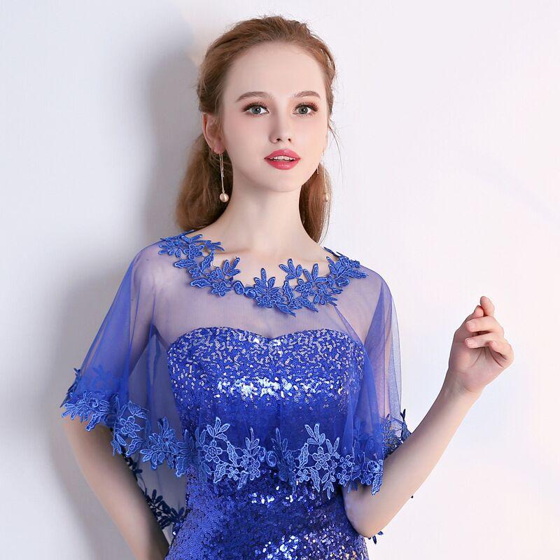 Women Party Bridal Casual Lace Shawl Wedding Cape Evening Dress Cape Style Shawl Elegant Light Sheer
