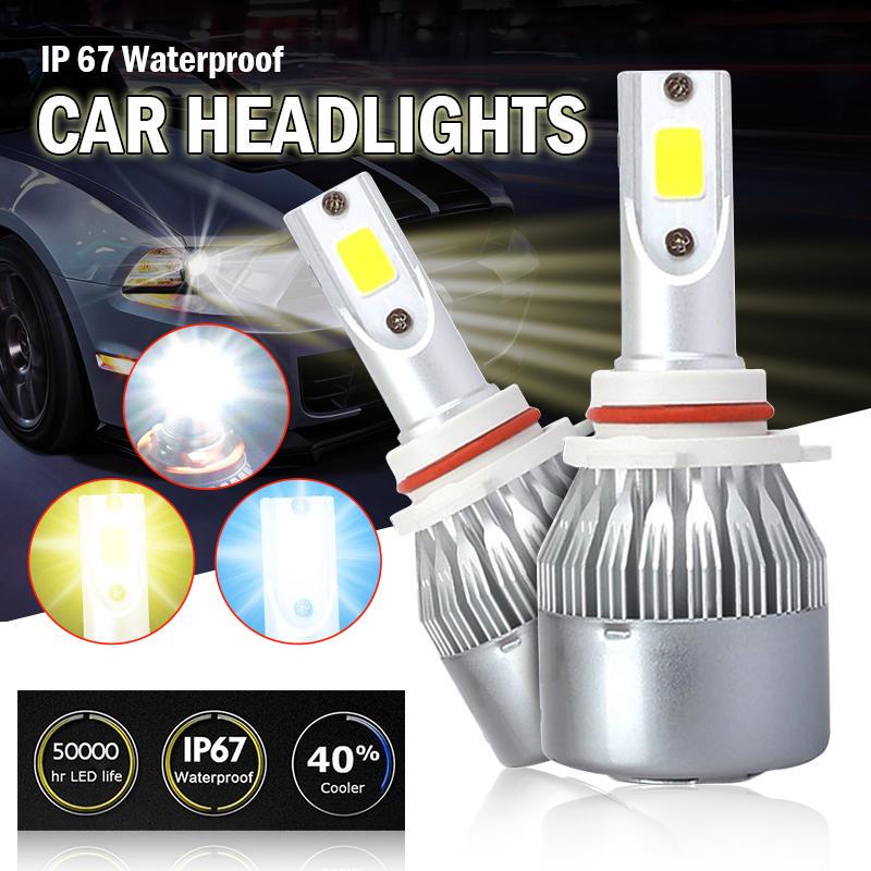 

Новый C6 Автомобиль светодиодные фары Авто Bulb Фары Kit Вождение Лампы Белый / Синий / желтый свет