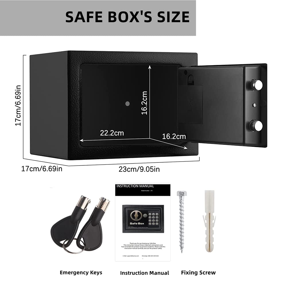 Sigur pentru Acasă Electronic Mic Pentru Comercial Compatibil cu A4 Tastatură Numerică Electronic Digital Deblochează cu Cheie de Urgență Utilizare, Sigur, Utilizare, Fișiere,