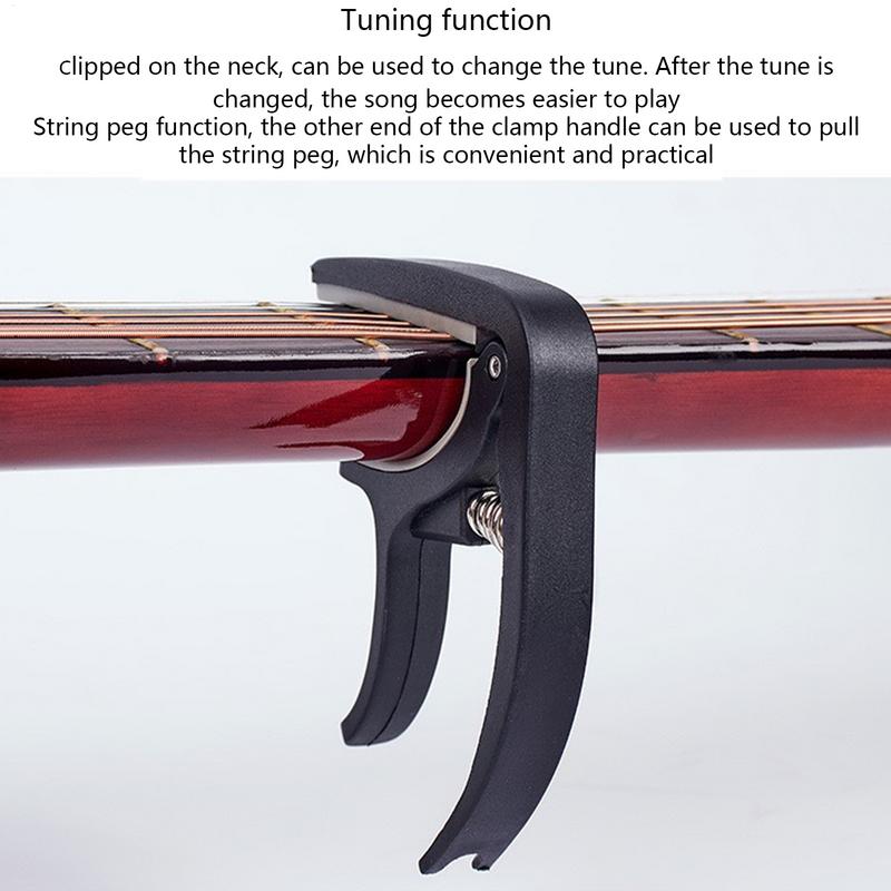 Portable Plastic Guitar Capo For 6 String Acoustic Classic Electric Guitarra Tuning Clamp Musical Instrument Accessories Black
